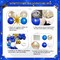 130Pcs Blue White and Gold Graduation Balloon Arch Kit - Class of 2026 Garland with Star Foils & Confetti Balloons - Navy and Gold Party Decorations for College, High School & Nursing School